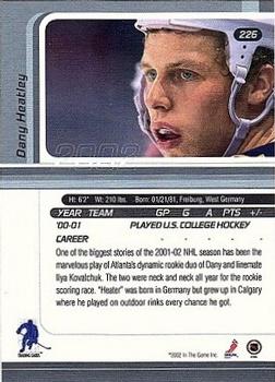 2001-02 Be a Player Update - 2001-02 Be A Player Signature Series Update #226 Dany Heatley Back