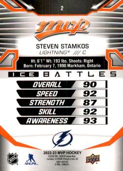 2022-23 Upper Deck MVP - Ice Battles #2 Steven Stamkos Back