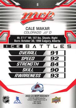 2022-23 Upper Deck MVP - Ice Battles #8 Cale Makar Back