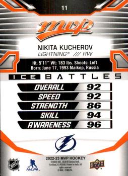 2022-23 Upper Deck MVP - Ice Battles #11 Nikita Kucherov Back
