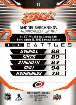 2022-23 Upper Deck MVP - Ice Battles #15 Andrei Svechnikov Back