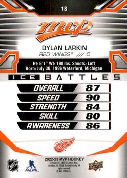 2022-23 Upper Deck MVP - Ice Battles #18 Dylan Larkin Back