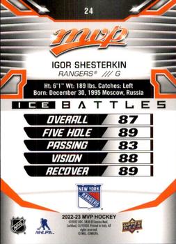 2022-23 Upper Deck MVP - Ice Battles #24 Igor Shesterkin Back