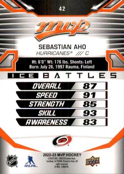 2022-23 Upper Deck MVP - Ice Battles #42 Sebastian Aho Back