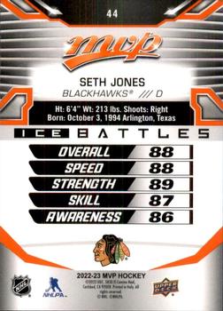 2022-23 Upper Deck MVP - Ice Battles #44 Seth Jones Back