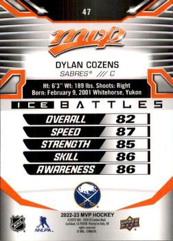 2022-23 Upper Deck MVP - Ice Battles #47 Dylan Cozens Back