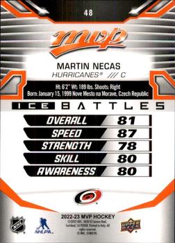 2022-23 Upper Deck MVP - Ice Battles #48 Martin Necas Back
