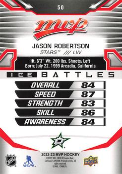 2022-23 Upper Deck MVP - Ice Battles #50 Jason Robertson Back
