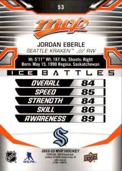 2022-23 Upper Deck MVP - Ice Battles #53 Jordan Eberle Back