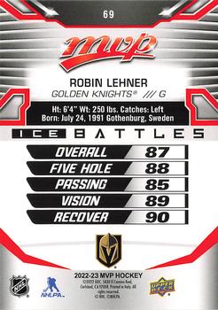 2022-23 Upper Deck MVP - Ice Battles #69 Robin Lehner Back
