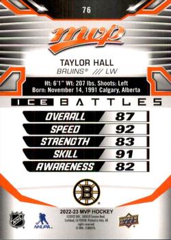 2022-23 Upper Deck MVP - Ice Battles #76 Taylor Hall Back