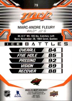 2022-23 Upper Deck MVP - Ice Battles #79 Marc-Andre Fleury Back