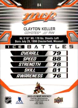 2022-23 Upper Deck MVP - Ice Battles #84 Clayton Keller Back
