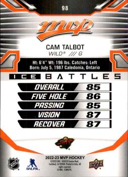 2022-23 Upper Deck MVP - Ice Battles #98 Cam Talbot Back