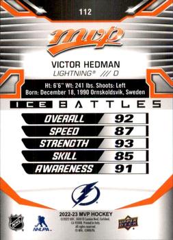 2022-23 Upper Deck MVP - Ice Battles #112 Victor Hedman Back