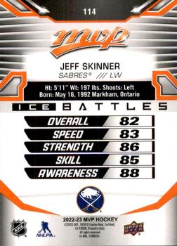 2022-23 Upper Deck MVP - Ice Battles #114 Jeff Skinner Back