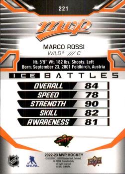 2022-23 Upper Deck MVP - Ice Battles #221 Marco Rossi Back