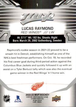 2022-23 Upper Deck MVP - Silver Script #1 Lucas Raymond Back