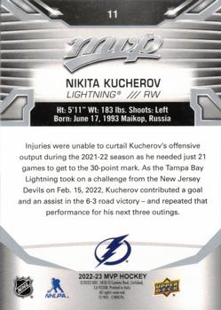 2022-23 Upper Deck MVP - Silver Script #11 Nikita Kucherov Back