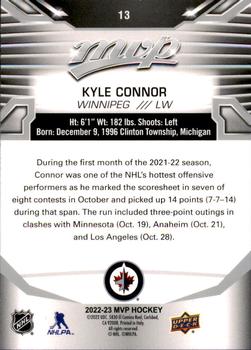 2022-23 Upper Deck MVP - Silver Script #13 Kyle Connor Back