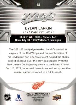 2022-23 Upper Deck MVP - Silver Script #18 Dylan Larkin Back