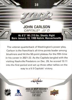 2022-23 Upper Deck MVP - Silver Script #38 John Carlson Back