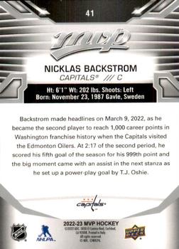 2022-23 Upper Deck MVP - Silver Script #41 Nicklas Backstrom Back
