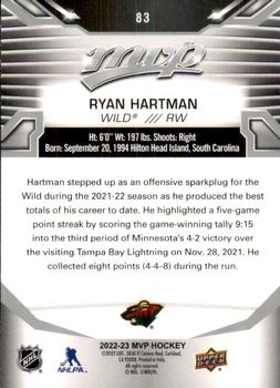2022-23 Upper Deck MVP - Silver Script #83 Ryan Hartman Back