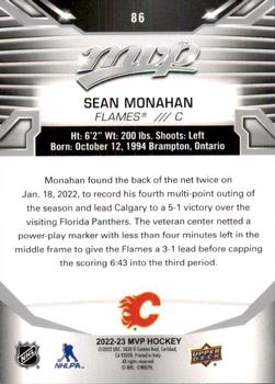 2022-23 Upper Deck MVP - Silver Script #86 Sean Monahan Back