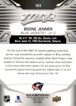 2022-23 Upper Deck MVP - Silver Script #103 Boone Jenner Back