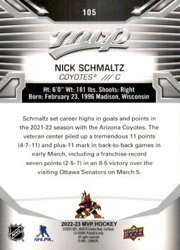 2022-23 Upper Deck MVP - Silver Script #105 Nick Schmaltz Back