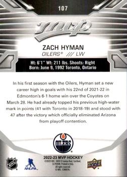 2022-23 Upper Deck MVP - Silver Script #107 Zach Hyman Back