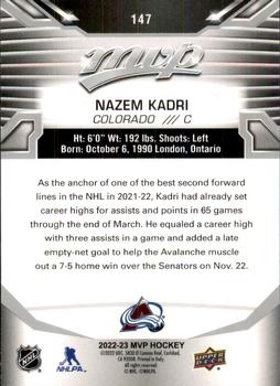 2022-23 Upper Deck MVP - Silver Script #147 Nazem Kadri Back