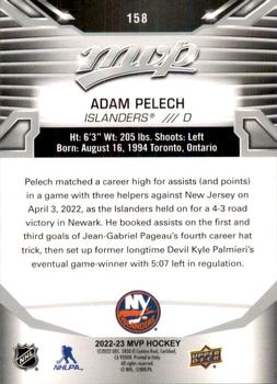 2022-23 Upper Deck MVP - Silver Script #158 Adam Pelech Back