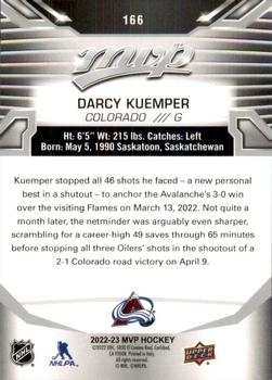 2022-23 Upper Deck MVP - Silver Script #166 Darcy Kuemper Back