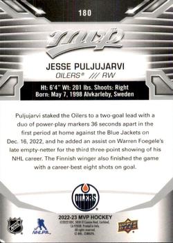 2022-23 Upper Deck MVP - Silver Script #180 Jesse Puljujarvi Back