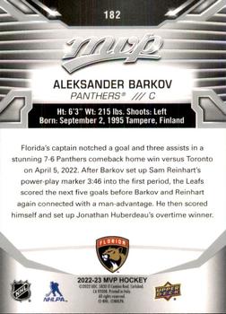 2022-23 Upper Deck MVP - Silver Script #182 Aleksander Barkov Back