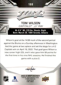 2022-23 Upper Deck MVP - Silver Script #188 Tom Wilson Back