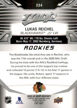 2022-23 Upper Deck MVP - Silver Script #234 Lukas Reichel Back
