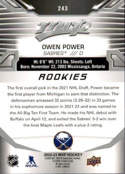 2022-23 Upper Deck MVP - Silver Script #243 Owen Power Back