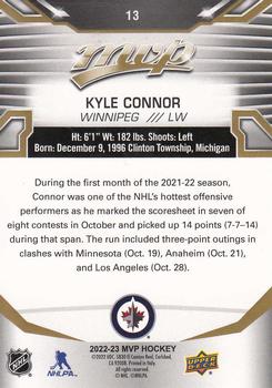 2022-23 Upper Deck MVP - Gold Script #13 Kyle Connor Back