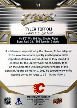 2022-23 Upper Deck MVP - Gold Script #51 Tyler Toffoli Back