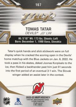 2022-23 Upper Deck MVP - Gold Script #167 Tomas Tatar Back