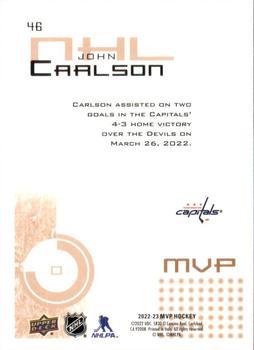 2022-23 Upper Deck MVP - 20th Anniversary #46 John Carlson Back