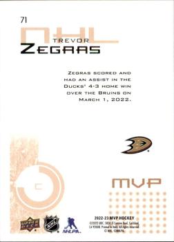 2022-23 Upper Deck MVP - 20th Anniversary #71 Trevor Zegras Back