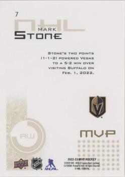 2022-23 Upper Deck MVP - 20th Anniversary Gold Script #7 Mark Stone Back