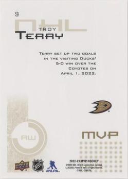 2022-23 Upper Deck MVP - 20th Anniversary Gold Script #9 Troy Terry Back