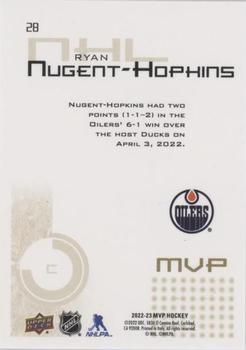 2022-23 Upper Deck MVP - 20th Anniversary Gold Script #28 Ryan Nugent-Hopkins Back