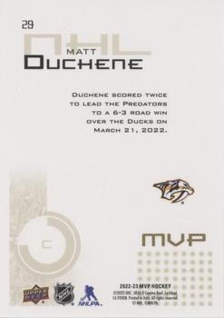 2022-23 Upper Deck MVP - 20th Anniversary Gold Script #29 Matt Duchene Back