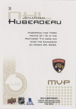 2022-23 Upper Deck MVP - 20th Anniversary Gold Script #31 Jonathan Huberdeau Back